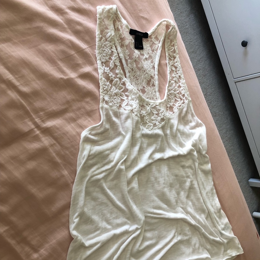 Back laced white top